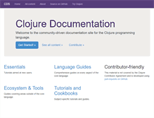 Tablet Screenshot of clojure-doc.org